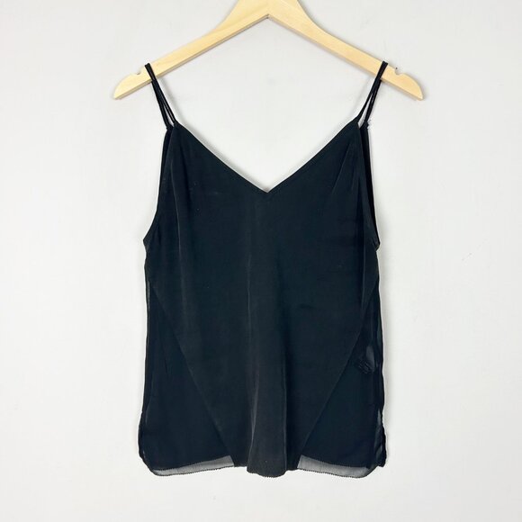 Dolce Vita Black Silk Camo Tank Top Whimsigoth Vamp Dark Size Small Women's - Picture 1 of 4